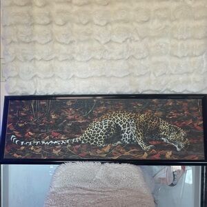 Leopard Wall Art  puzzle with Black Frame an artist I knew from South Africa